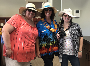 Bank of Washington employees dressed up as tourists for Halloween 2017